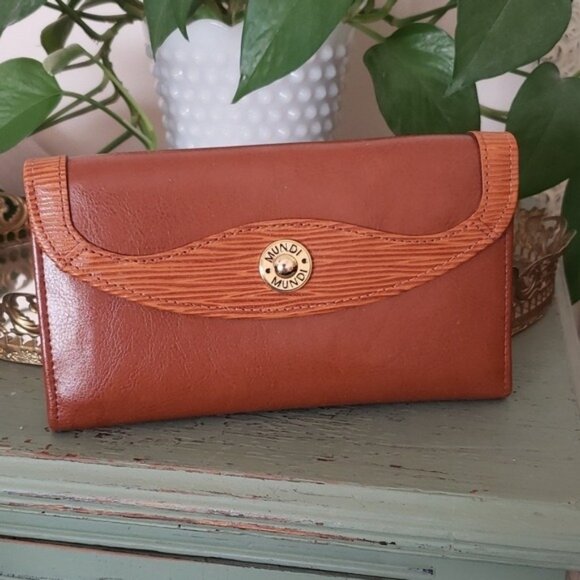 Vintage 80s Leather Wallet - Picture 1 of 9